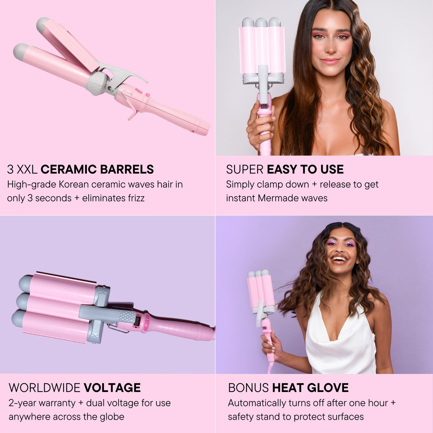 Glisca PRO Hair Waver - Pink