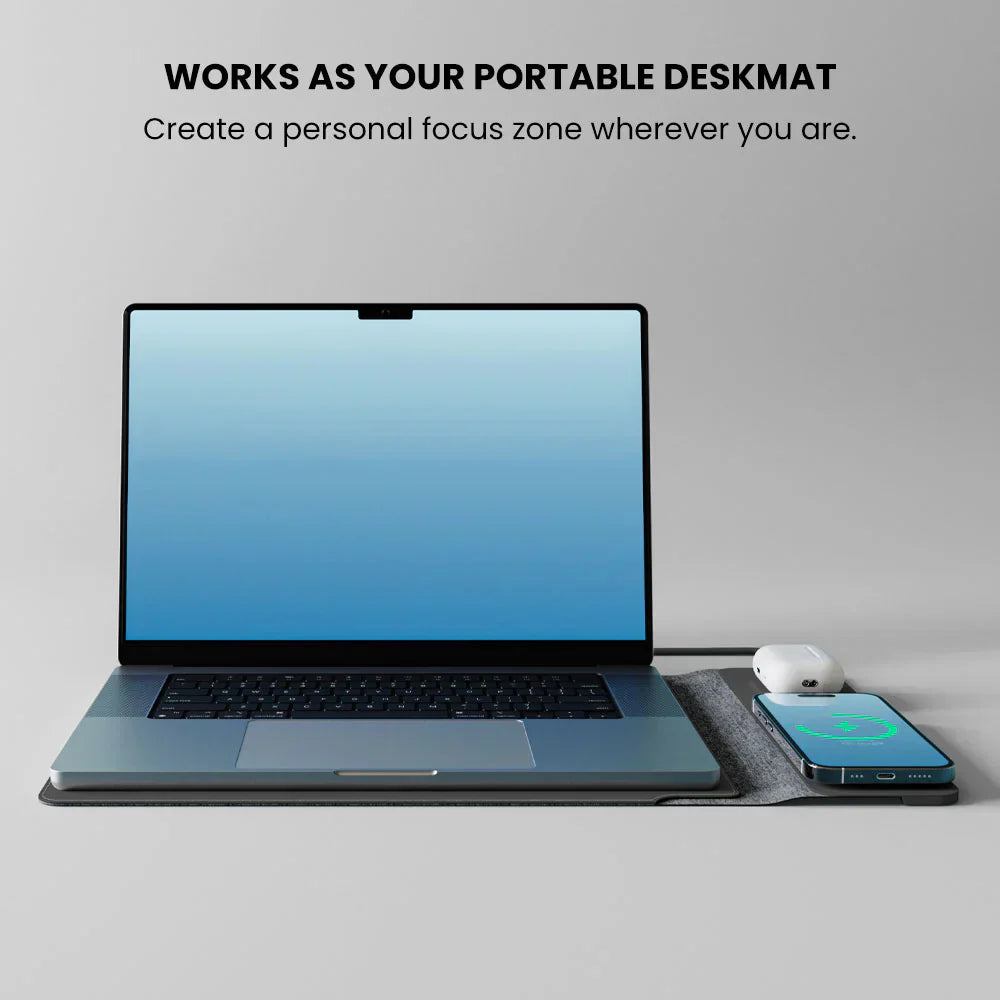 5-in-1 Laptop Sleeve with Wireless Charging