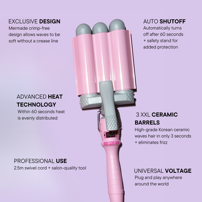 Glisca PRO Hair Waver - Pink